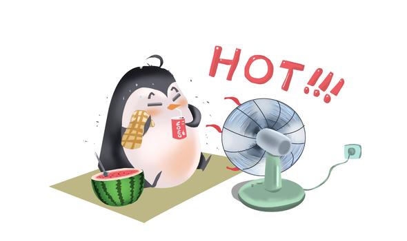 夏天企鹅吃西瓜图片素材免费下载