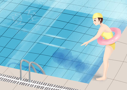 夏至凉爽的游泳图片素材免费下载