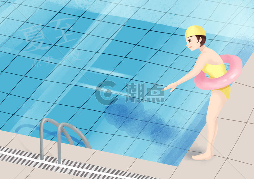 夏至凉爽的游泳图片素材免费下载