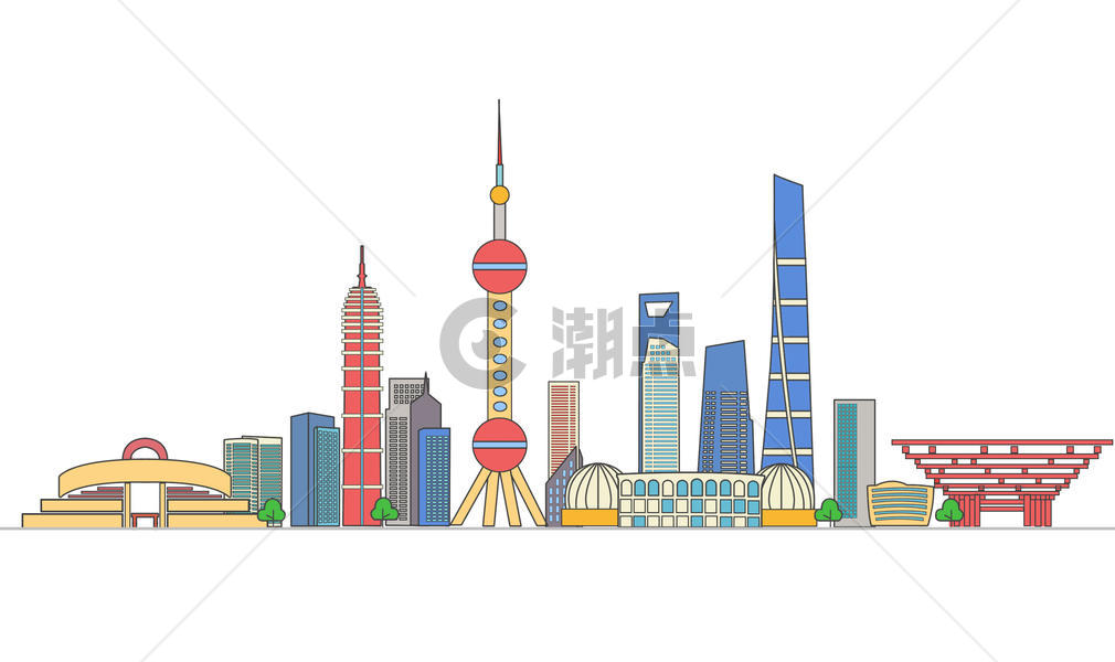 上海地标都市图片素材免费下载