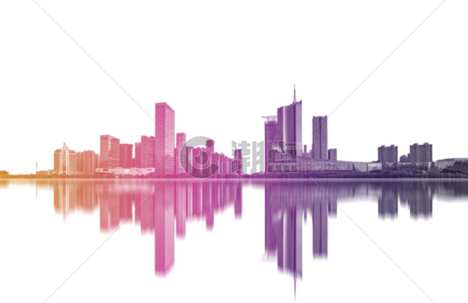 城市霓虹背景图片素材免费下载