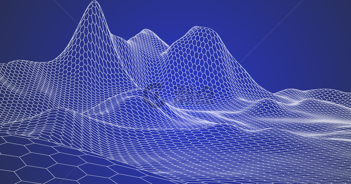 科技三维空间波浪背景图片素材免费下载