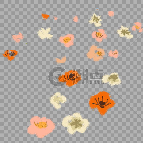 手绘花卉底纹图片素材免费下载