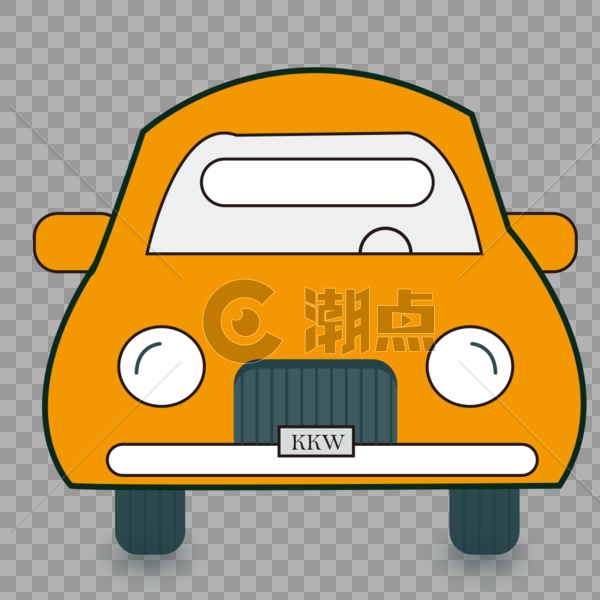 橙色的汽车图片素材免费下载