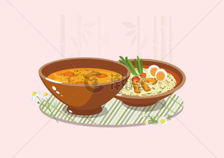 高汤营养面美食图片素材免费下载