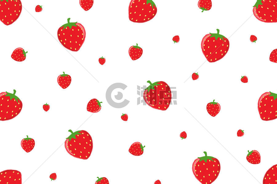 可爱草莓背景图片素材免费下载