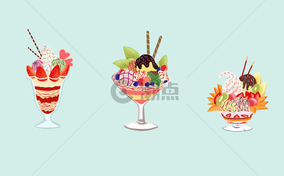 冰淇淋插画图片素材免费下载
