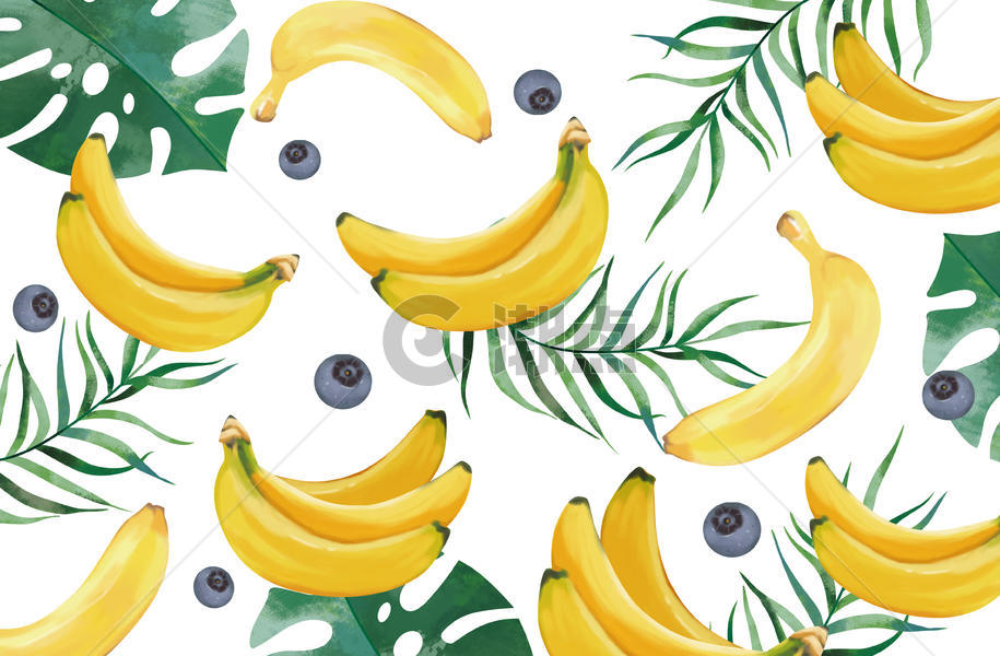 手绘香蕉图片素材免费下载