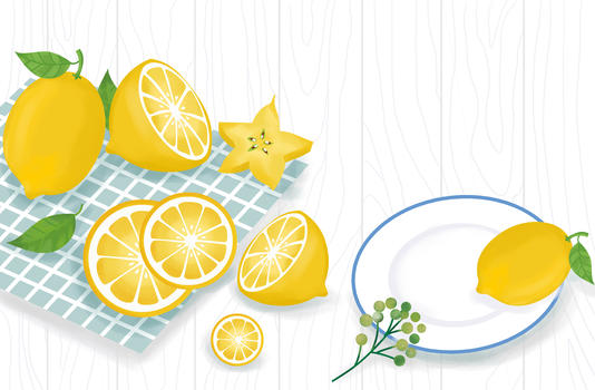 夏天柠檬水果图片素材免费下载