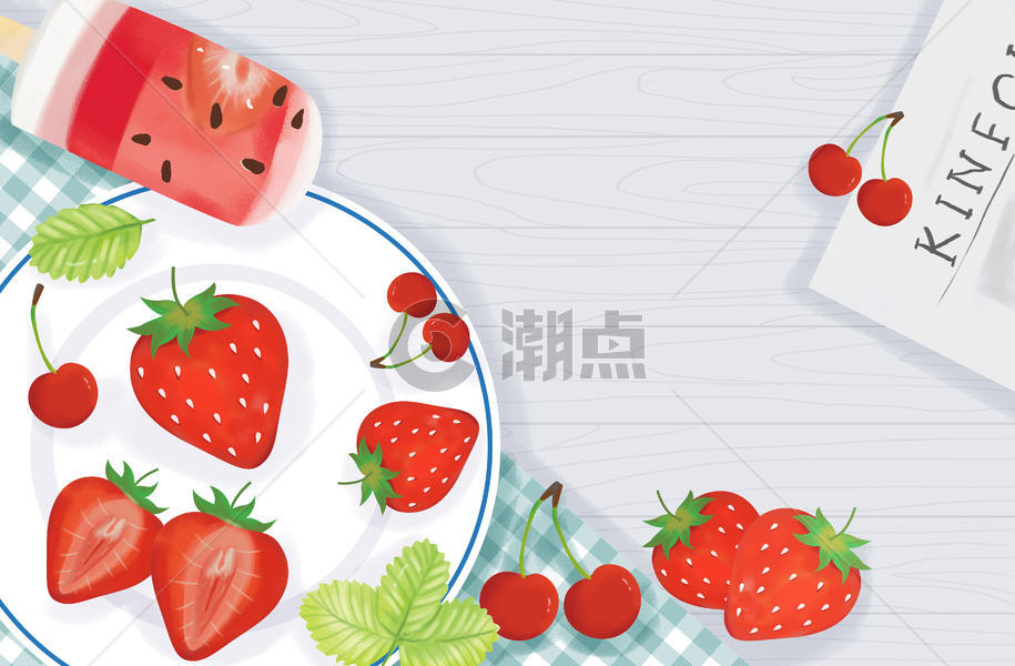 夏天草莓水果图片素材免费下载