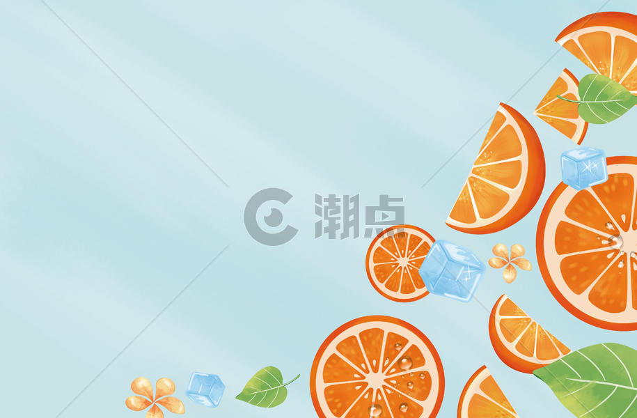 夏天橙子水果图片素材免费下载