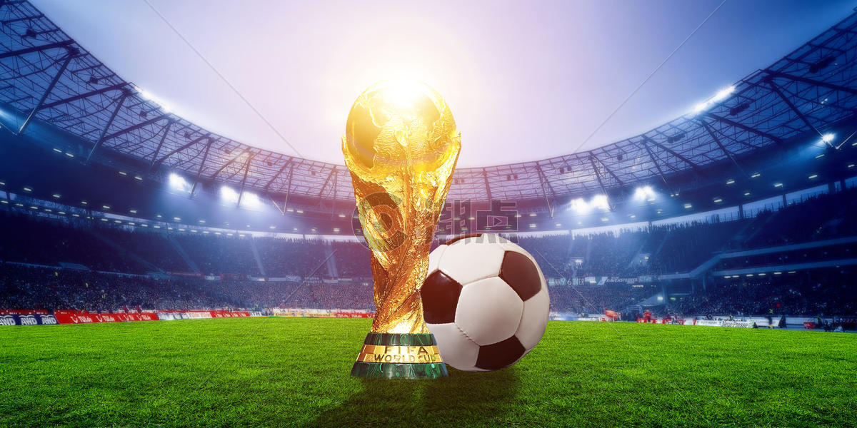 世界杯奖杯和足球图片素材免费下载
