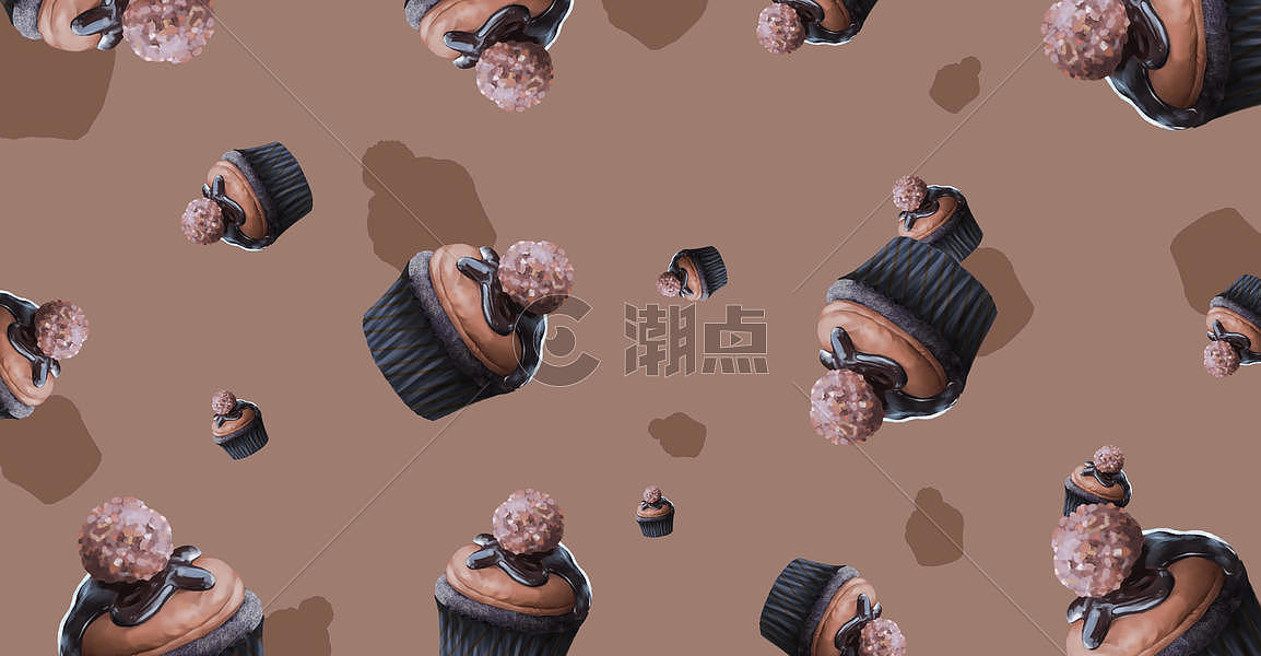 美食巧克力蛋糕插画图片素材免费下载