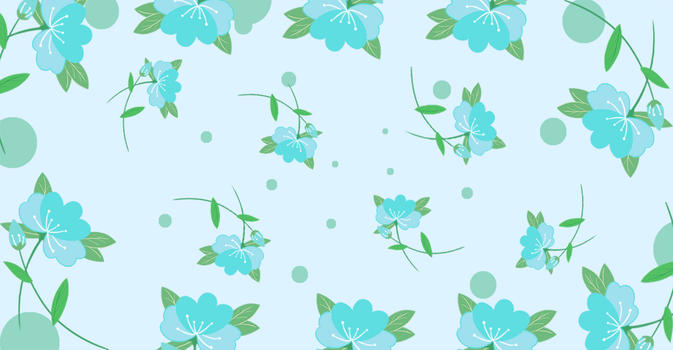 清新绿色植物蝴蝶花插画图片素材免费下载