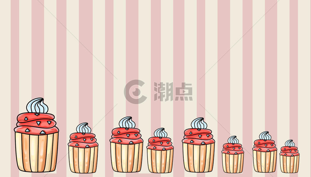 唯美甜品蛋糕插画图片素材免费下载