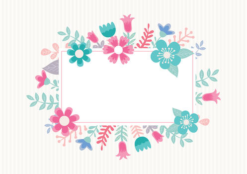 小清新花卉卡片图片素材免费下载