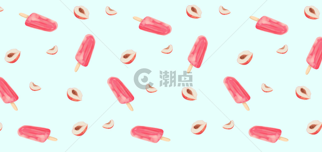 桃子雪糕图片素材免费下载