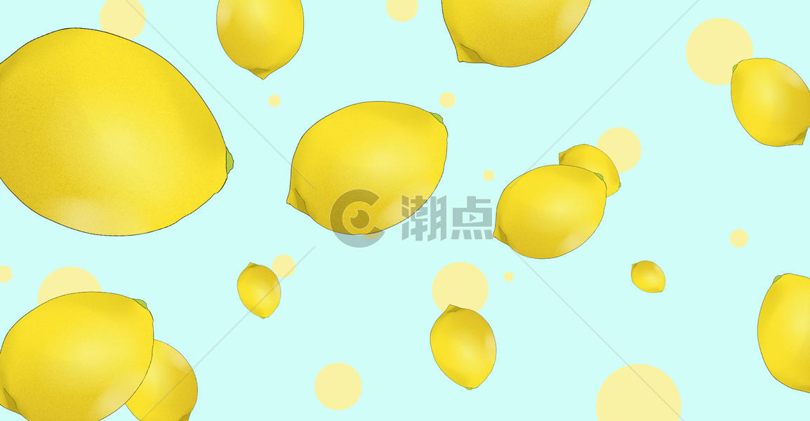 清新水果柠檬插画图片素材免费下载