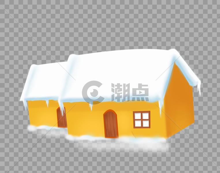 积雪的房子图片素材免费下载