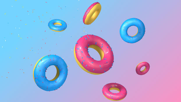 美味甜甜圈场景图片素材免费下载