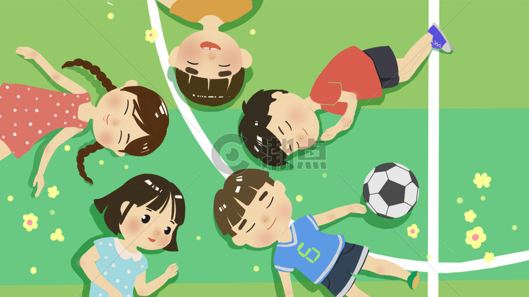 足球场人物足球插画图片素材免费下载