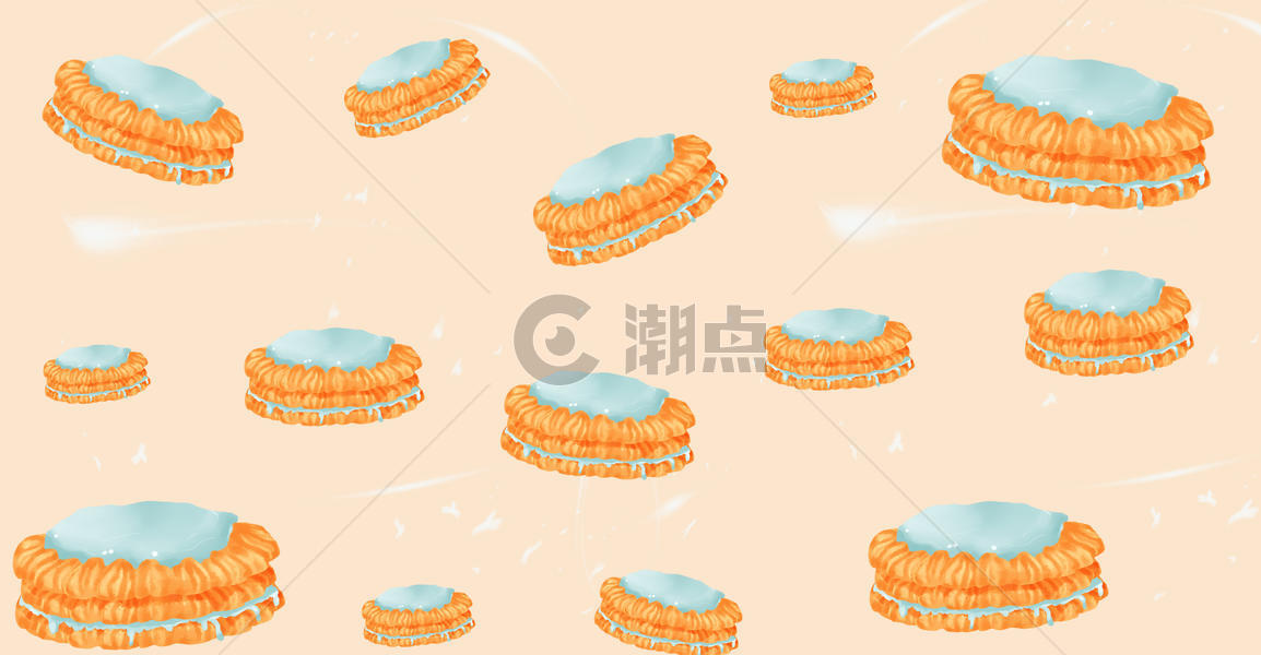 美味甜品甜饼插画图片素材免费下载