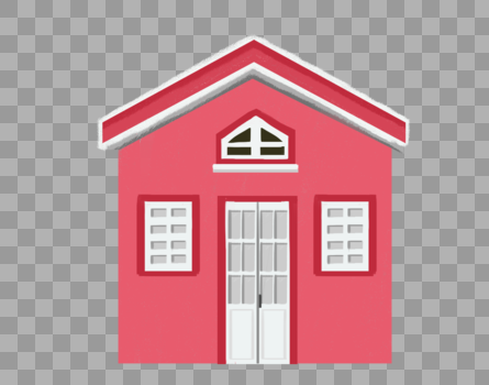 粉色房子图片素材免费下载