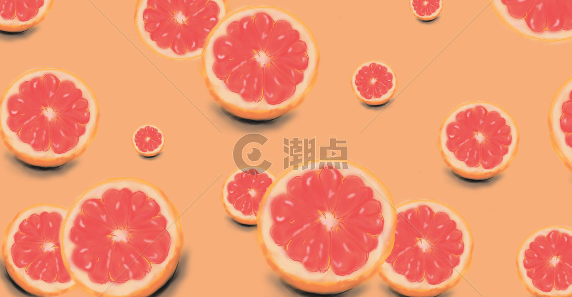 美味红色血橙背景插画图片素材免费下载