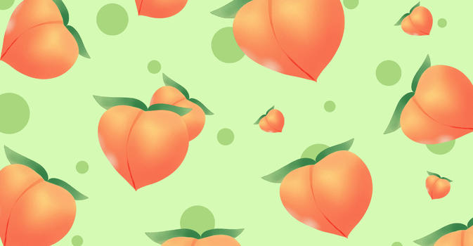 美味水果蜜桃插画图片素材免费下载