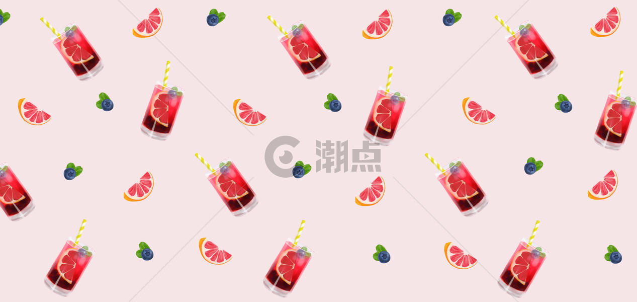 西柚蓝莓汁图片素材免费下载