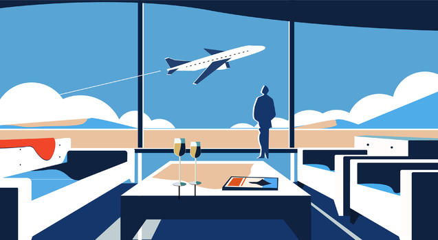 机场商务插画图片素材免费下载