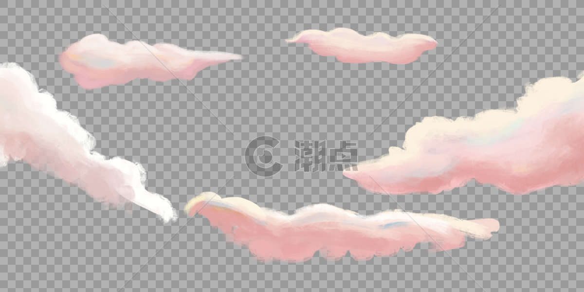 粉色云朵图片素材免费下载