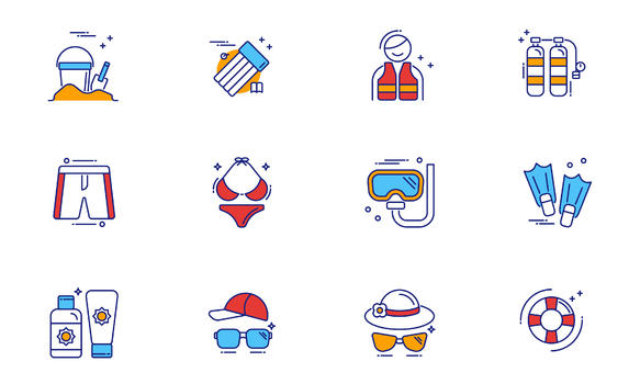 海边旅游夏天图标icon图片素材免费下载