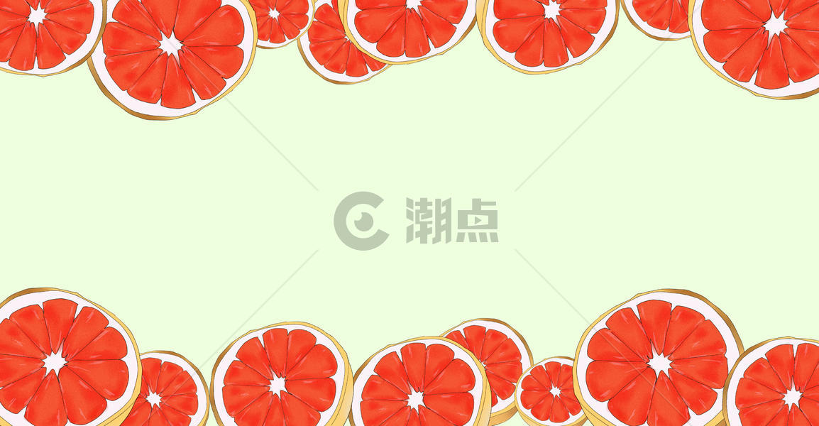 唯美水果血橙插画图片素材免费下载