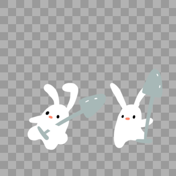 白色小兔子图片素材免费下载