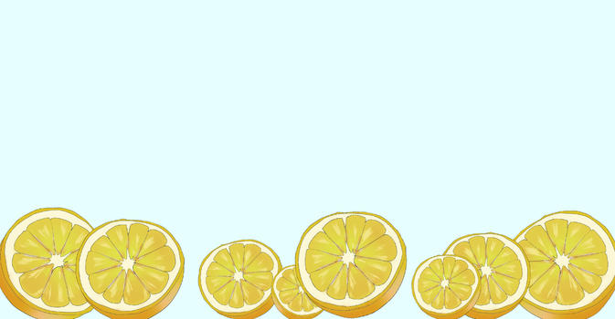 清新水果柠檬插画图片素材免费下载