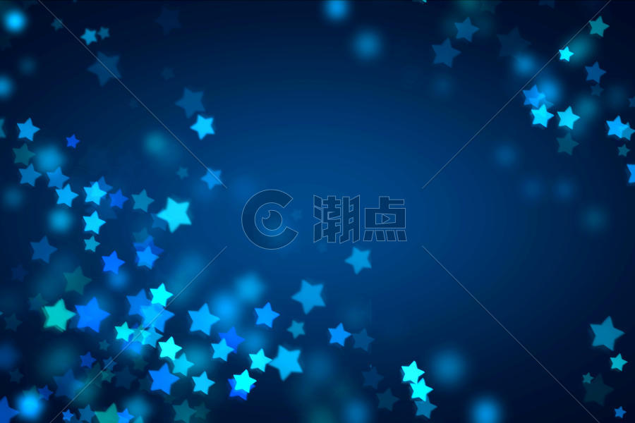 蓝色梦幻星星背景图片素材免费下载