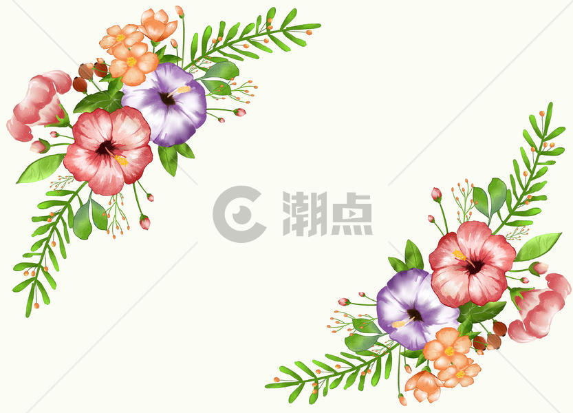 清新花卉插画图片素材免费下载
