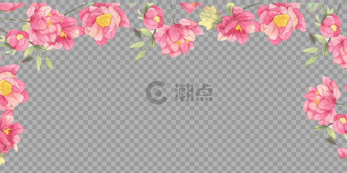 花卉边框背景图片素材免费下载