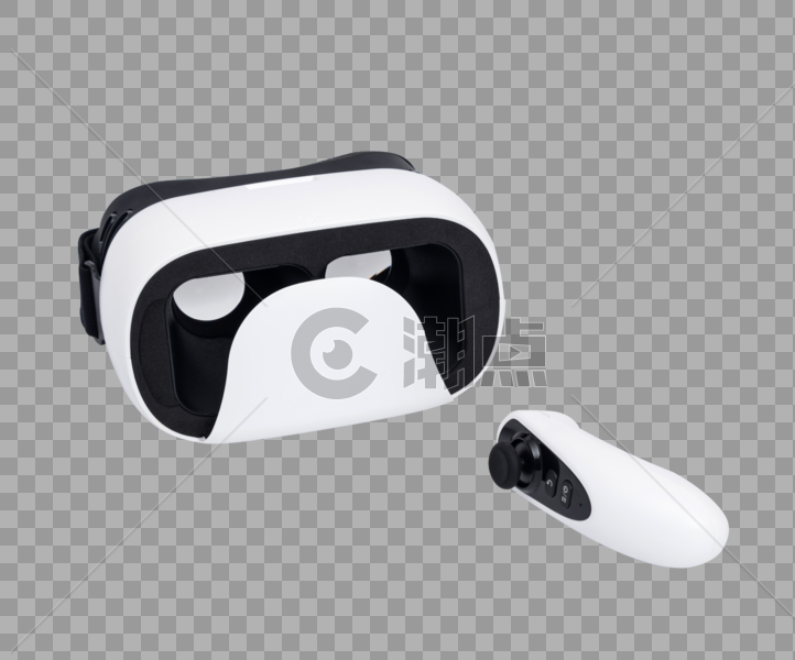 白色VR眼镜遥控器产品图图片素材免费下载