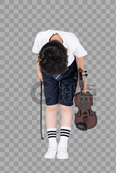 拉小提琴表演的小男孩图片素材免费下载
