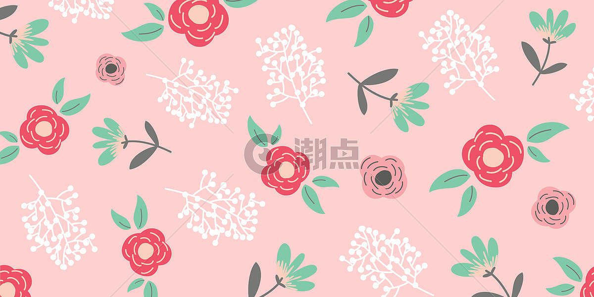 粉红花卉背景图片素材免费下载