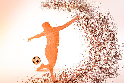 足球运动剪影图图片素材免费下载