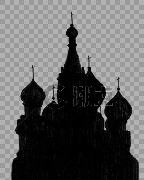 俄罗斯建筑剪影图片素材免费下载