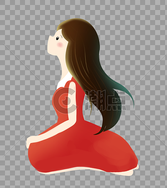 仰望的少女设计元素267*300图片素材免费下载-编号63197-潮点视频