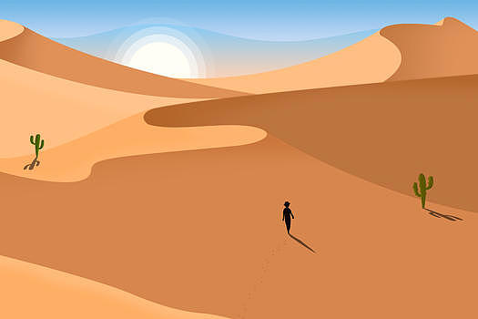 沙漠行走之旅图片素材免费下载
