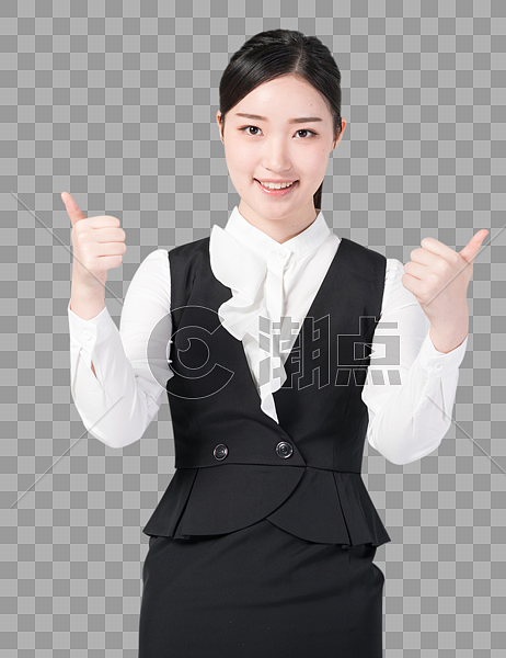 职场女性微笑点赞竖大拇指图片图片素材免费下载