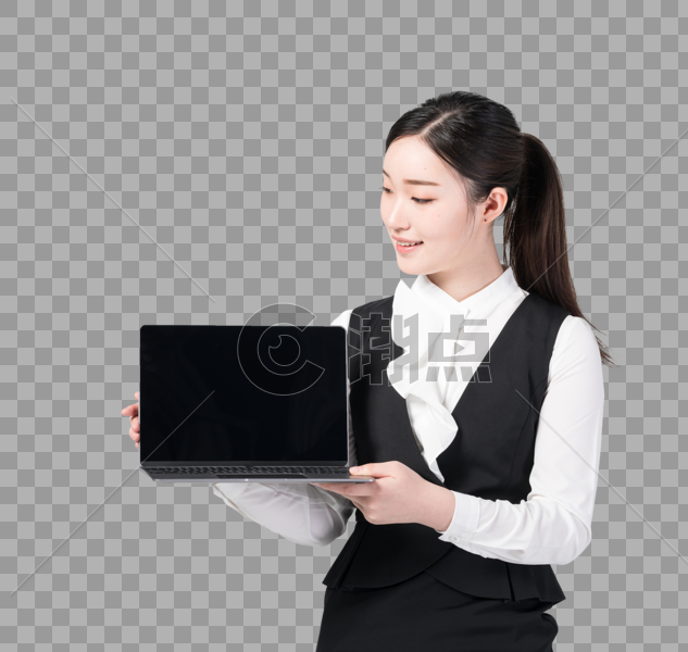手拿笔记本电脑的职场女性图片图片素材免费下载