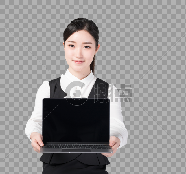 手拿笔记本电脑的职场女性图片图片素材免费下载
