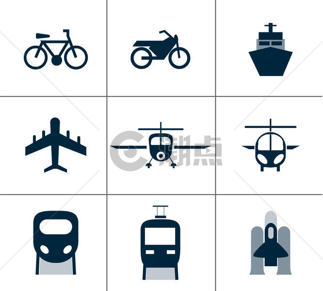 交通工具图标图片素材免费下载